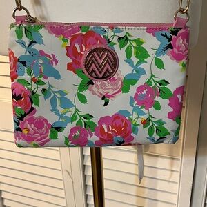 Macbeth Collection Crossbody Bag with Pink Strap